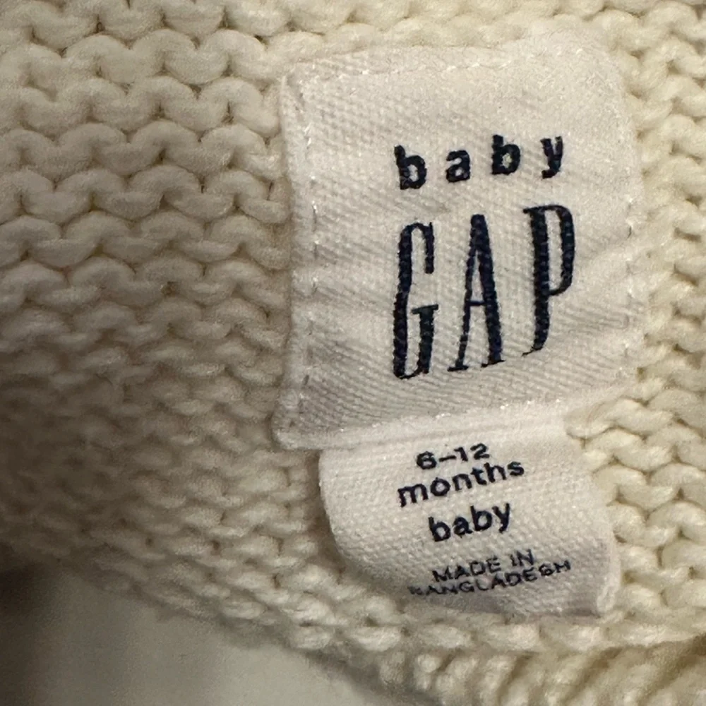 Baby Gap cable knit peplum sweater